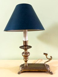 A Vintage Brass Bird Perch Lamp