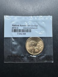 2014-D Uncirculated Native American Dollar In Littleton Package