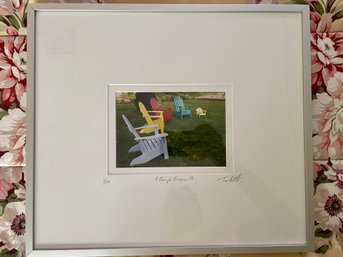 Adirondack Chair Photograph 'A Place For Everyone' By Local Artist, Framed