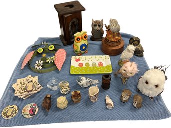 Owl Decor And Figurine Lot
