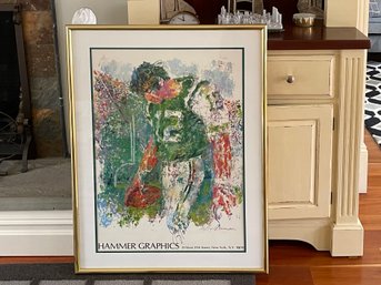 Joe Namath Autographed LeRoy Neiman Framed Lithograph