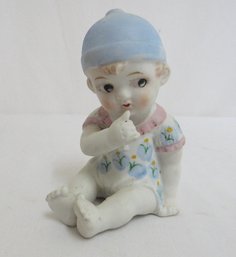 Piano Baby Porcelain Bisque Figurine Statue - Japan