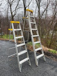 Pair Of Davidson Aluminum Ladders, 8' & 6'.