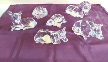 6 Princess House Pets Glass Animal Figures