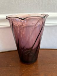 Vintage Hazel Atlas Amethyst Purple Glass Vase