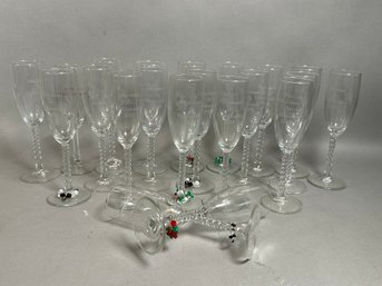Twenty One Christmas In Collinsville Champagne Flutes