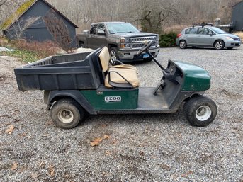 Textron EZGO Pushman Electric Estate Cart With Dump Back Plus Lestronic Battery Charger