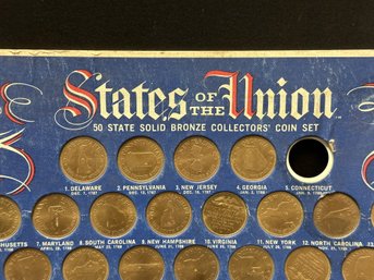 States Of The Union Solid Bronze Coin Set