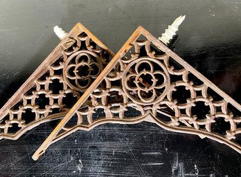 A Pair Of Cast Iron Shelf Brackets