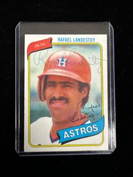 Signed  - 1980 Topps Rafael Landestoy Baseball Card