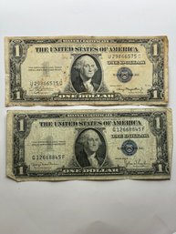 2 1$ Silver Certificates 1935-A, 1935-D
