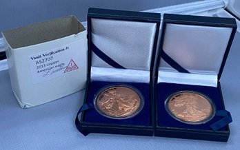 2013 And 2014 Walking Liberty Copper Coins