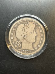 1894-O Barber Silver Half Dollar