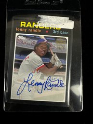 Signed - 2017 Topps Archives Lenny Randle Fan Favorite Card