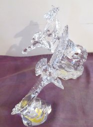 Princess House 2 Wonders Of The Wild Glass Animals Horse & Eagle