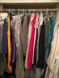 LOT OF WOMENS COATS AND TOPS