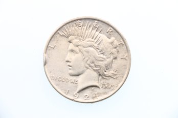 1924 Silver Peace Dollar Coin