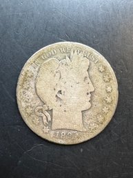 1895-S Barber Silver Half Dollar