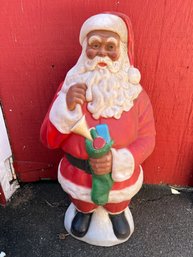 Vintage Black Santa With Stocking 41' Empire Brand Blow Mold Christmas Lawn Decoration