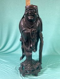 Hand Carved Rosewood Chinese Monk