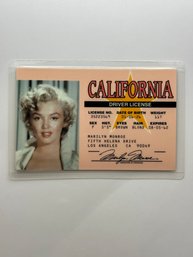 1996 Marilyn Monroe Collectible Souvenir California Driver's License
