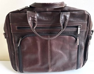 Kenneth Cole Reaction Colombian Leather Men's Laptop Business Portfolio With Multiple Compartments