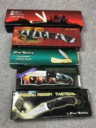 Lot Of Five - Brand New Pocket Knives - Over $250 Retail - Clearance Prices Total Over $170 - Frost Cutlery