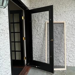 A Wood Frame Storm Door And Screen & Glass Insert - Guest House - Rear