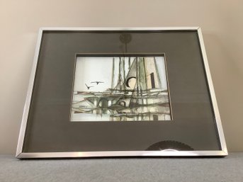 Groody Signed Framed Sailboat Art