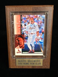 Mark McGwire 500 Home Run Club Framed Baseball Card