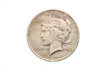 1924 Silver Peace Dollar Coin