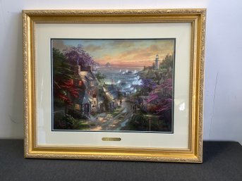 The Village Lighthouse Seaside Village I Art By Thomas Kinkade