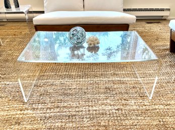 A Modern Acrylic Waterfall Coffee Table