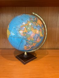 Rand McNilly Globe With Brass Accents - 16'H