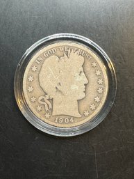 1904-O Barber Silver Half Dollar