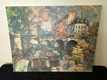 Canal Art Print On Canvas