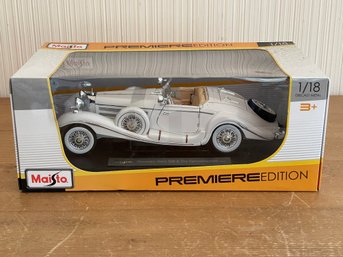 1936 MERCEDES 500 K SPECIAL ROADSTER WHITE 1/18 DIECAST MODEL CAR MAISTO 36055