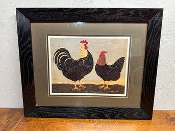 Warren Kimble Rooster Framed Art