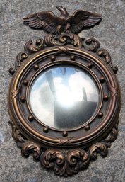 Vintage 1940s Collectible Federal Style Convex Porthole Mirror
