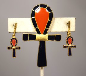 1970s Egyptian Ankh Brooch And Earrings Metropolitan Museum Of Art