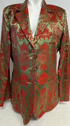 Green & Orange Asian Style Blazer Size S/M