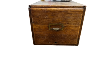 Solid Oak Vintage File Box