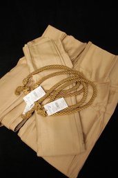 Lot 4 X 84' JC PENNEY Unused Gold Curtain Panels