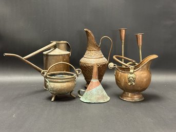 An Assortment Of Vintage Copper Items