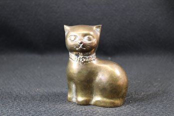Vintage Mid Century Brass Kitty Cat
