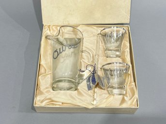 Vintage Sterling Overlay Cocktail Set