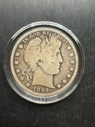 1899 Barber Silver Half Dollar