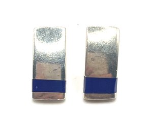 Vintage D'escorcia Taxco Mexican Sterling Silver Lapis Earrings