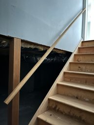 A Wood Stair Rail - Guest House Basement