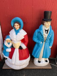 Vintage Dickensian Carolers 40' Blow Mold Lawn Decorations